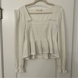 Altar’d State Smocked Peplum Top